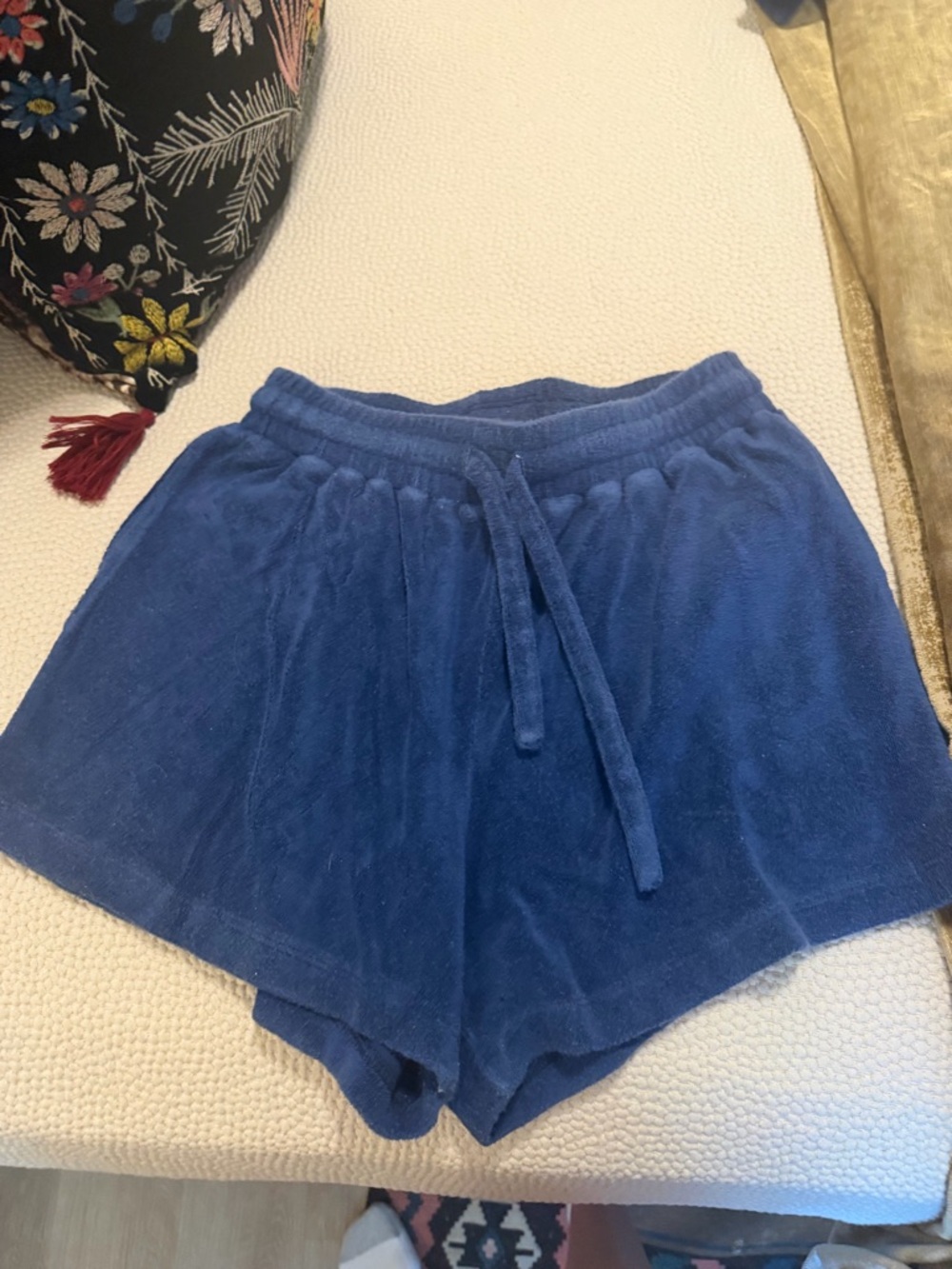 Daily Drills Navy Plush Drawstring Women’s Athletic Shorts